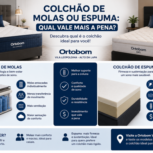 colchão de molas ou espuma